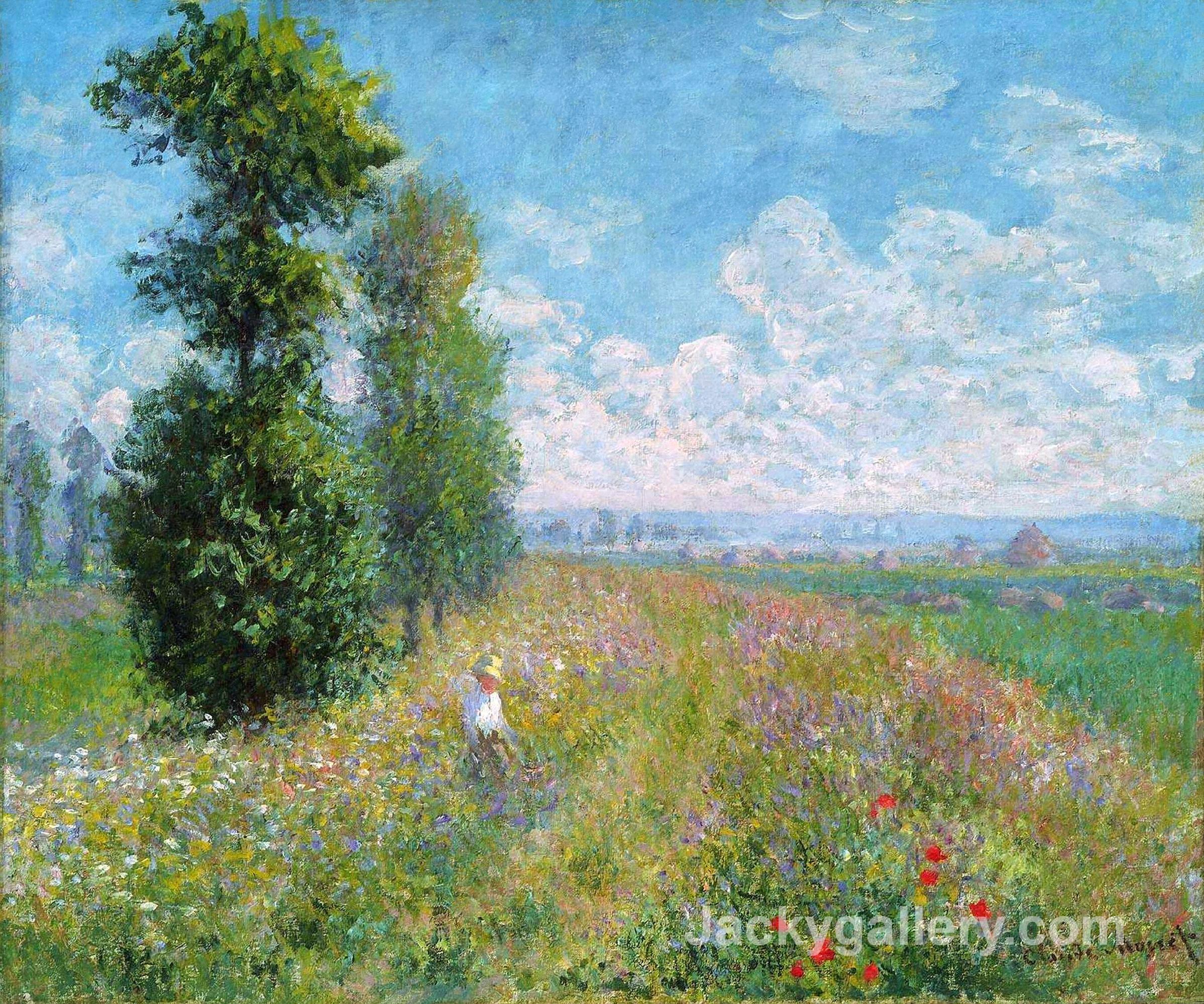 Meadow with Poplars by Claude Monet paintings reproduction